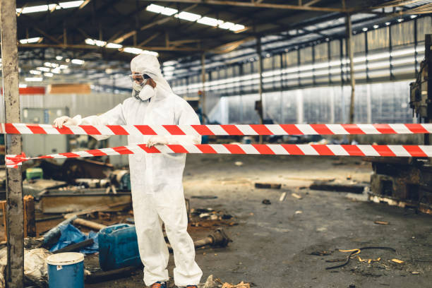 Professional Sewage Cleanup technician working in Bellbrook, OH